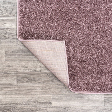 Haze Solid Low-pile Area Rug Light Purple